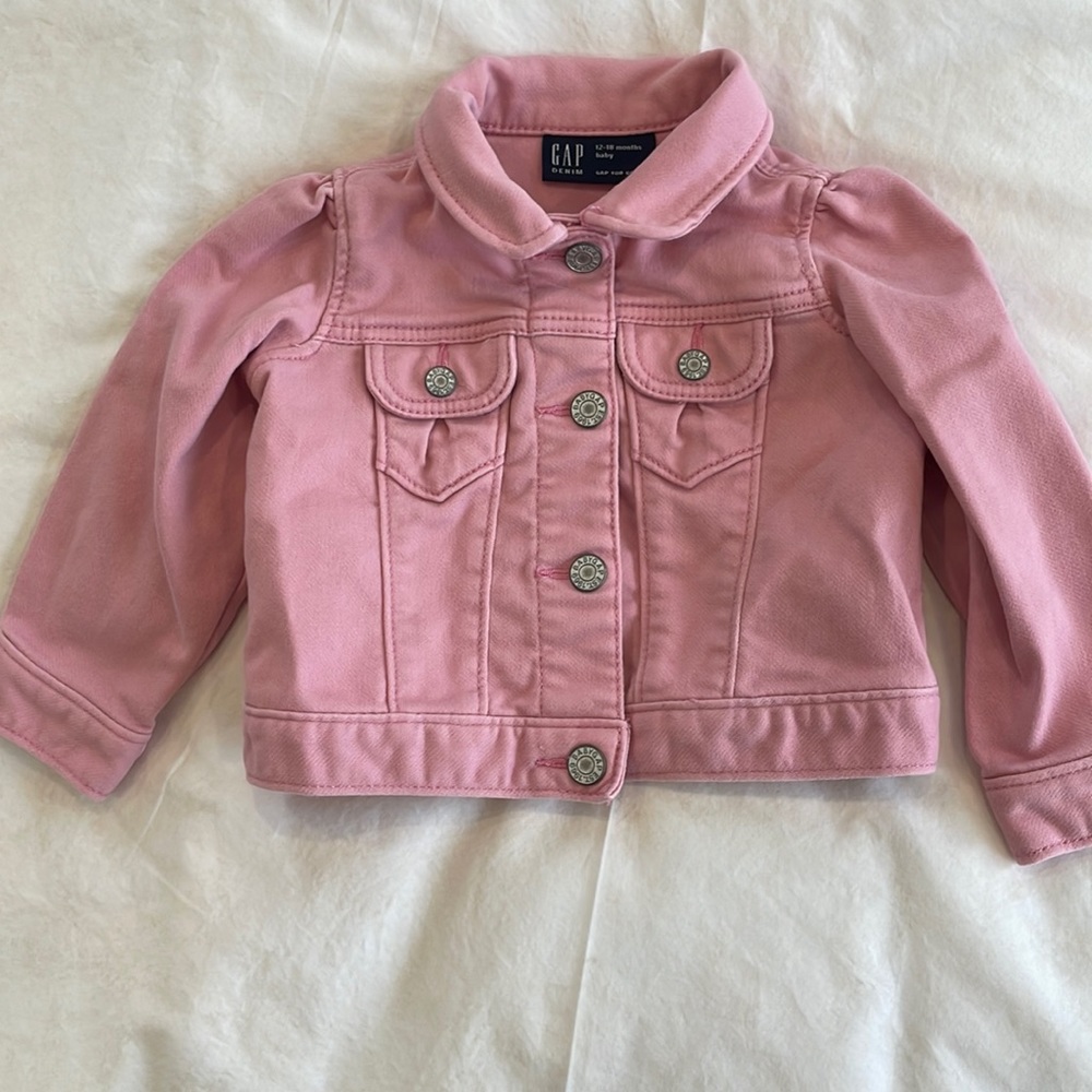 GAP Pink Girls Denim-Style Jacket
